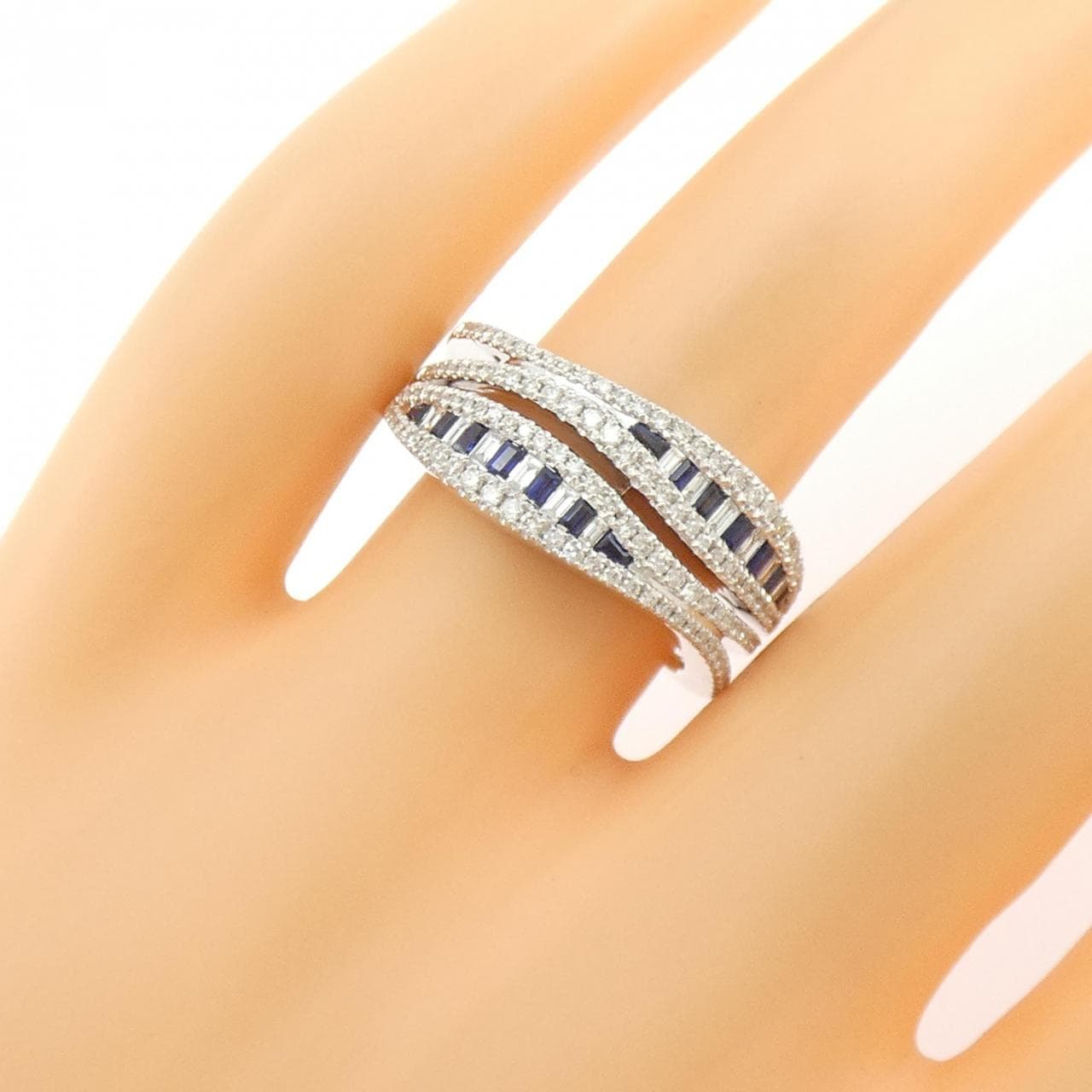 K18WG Sapphire Ring 0.25CT