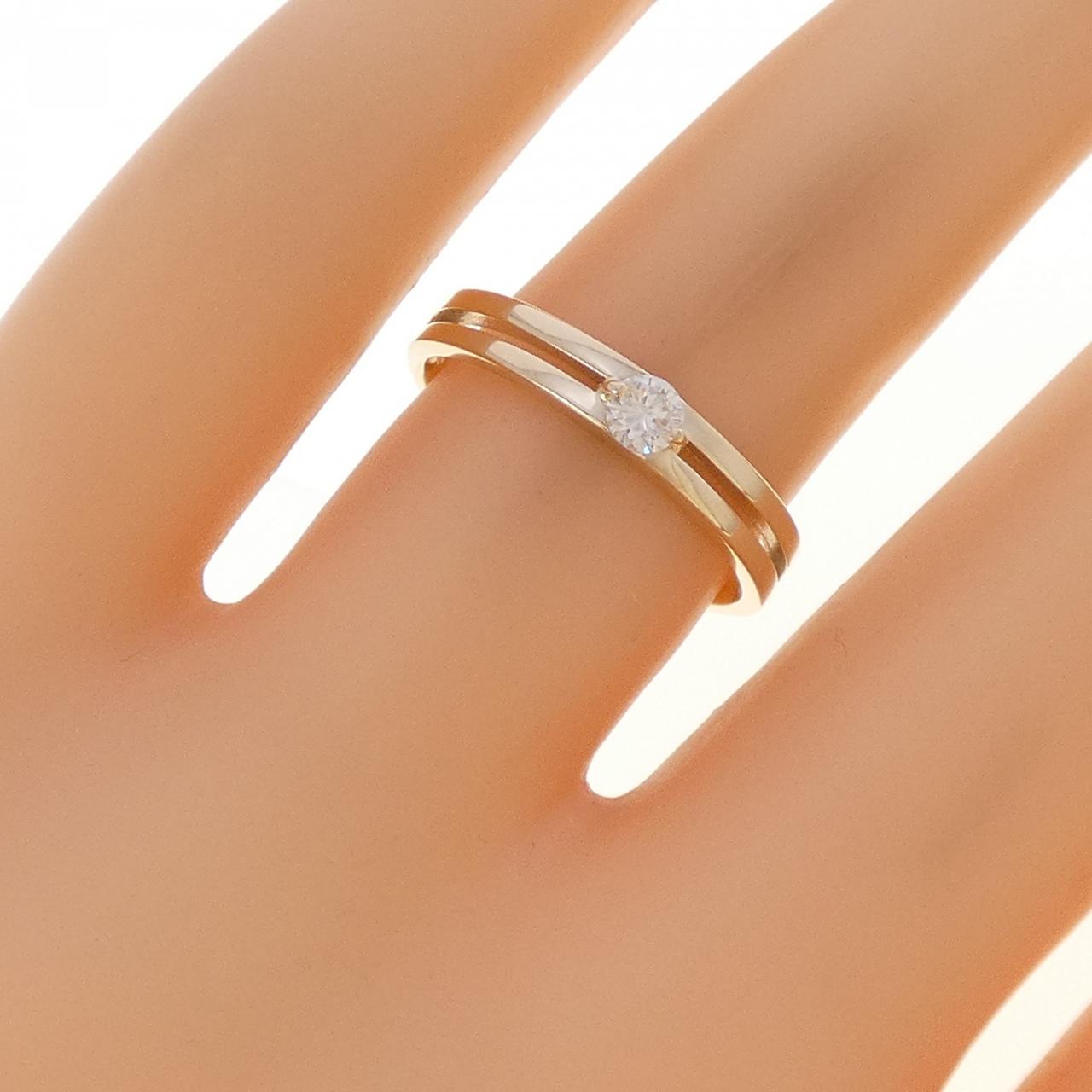 【リメイク】K10YG ダイヤモンド リング 0.10CT