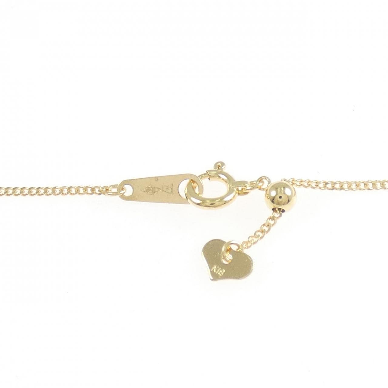 K18YG イニシャルR ダイヤモンド ネックレス 0.05CT