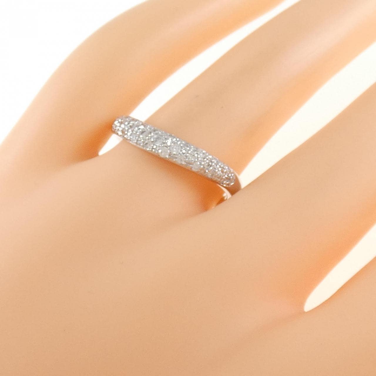 K18WG パヴェ ダイヤモンド リング 0.40CT