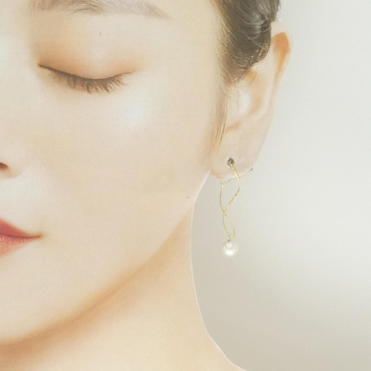 K18YG アコヤパール ピアス 7.4mm