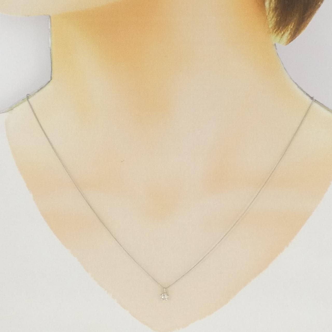 K18WG ダイヤモンド ネックレス 0.20CT