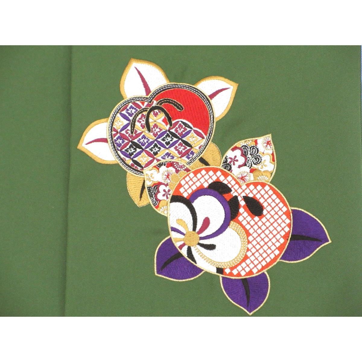 女袴　九重　刺繍入り　紐下１０２ｃｍ　３Ｌサイズ