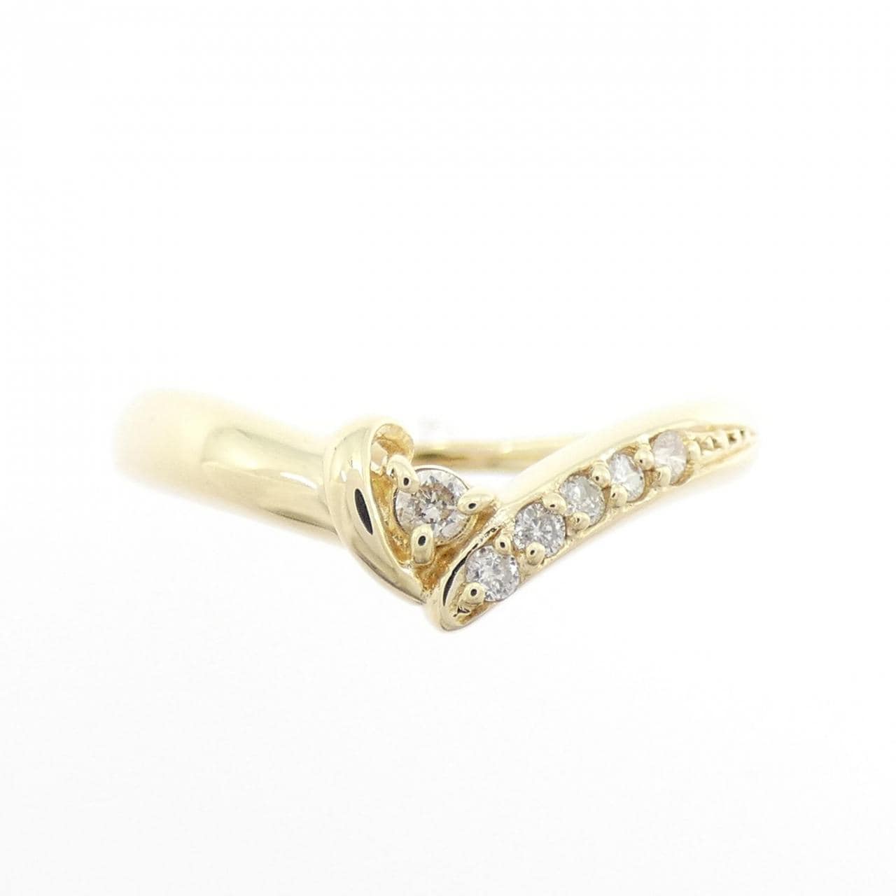 K14YG ダイヤモンド リング 0.08CT