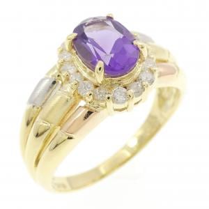 K18YG/PT900/K18PG アメジスト リング