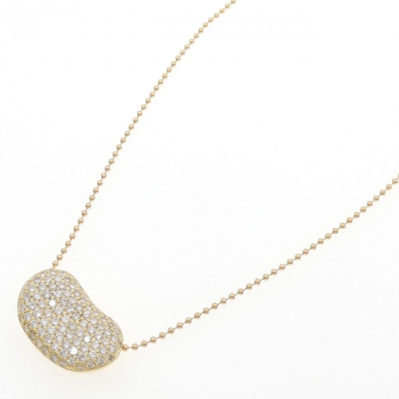 K18YG パヴェ ダイヤモンド ネックレス 2.10CT