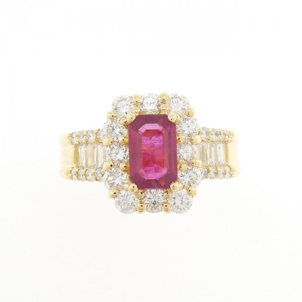 K18YG ルビー リング 1.022CT