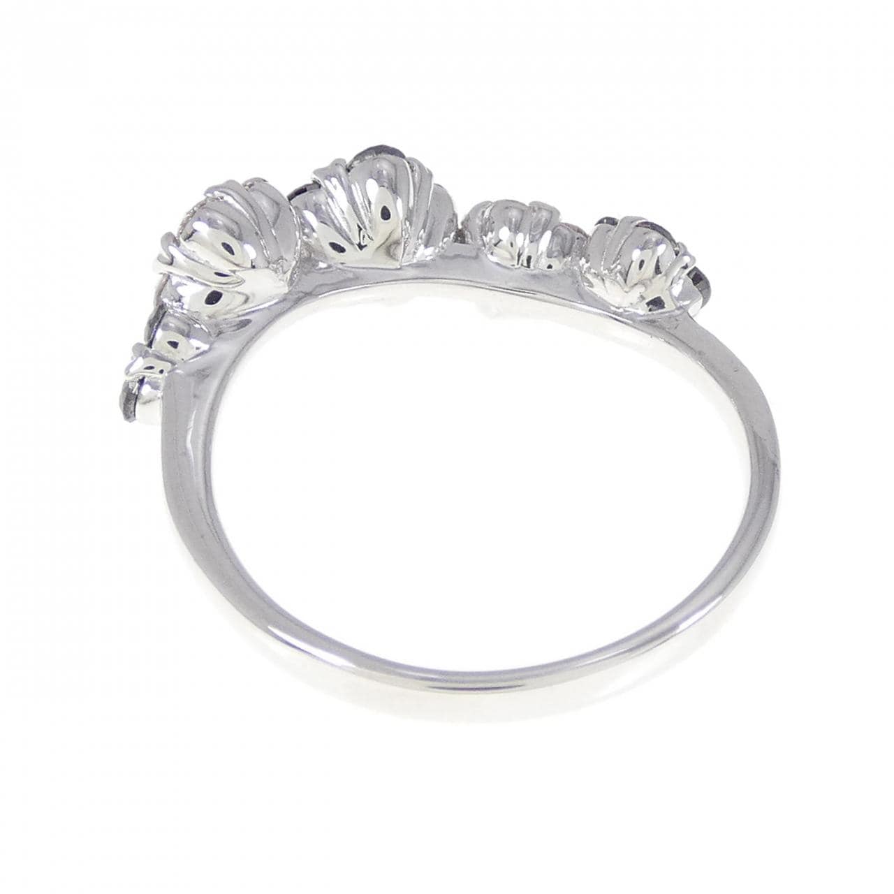 K18WG フラワー ダイヤモンド リング 1.00CT