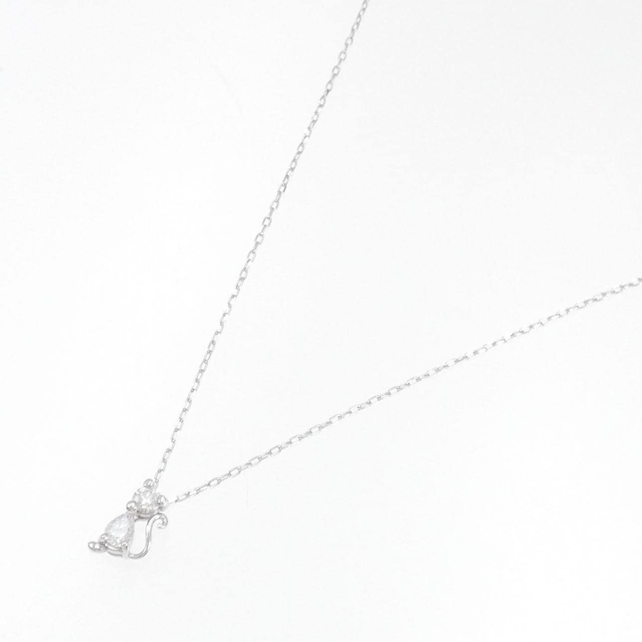K18WG ダイヤモンド ネックレス 0.31CT