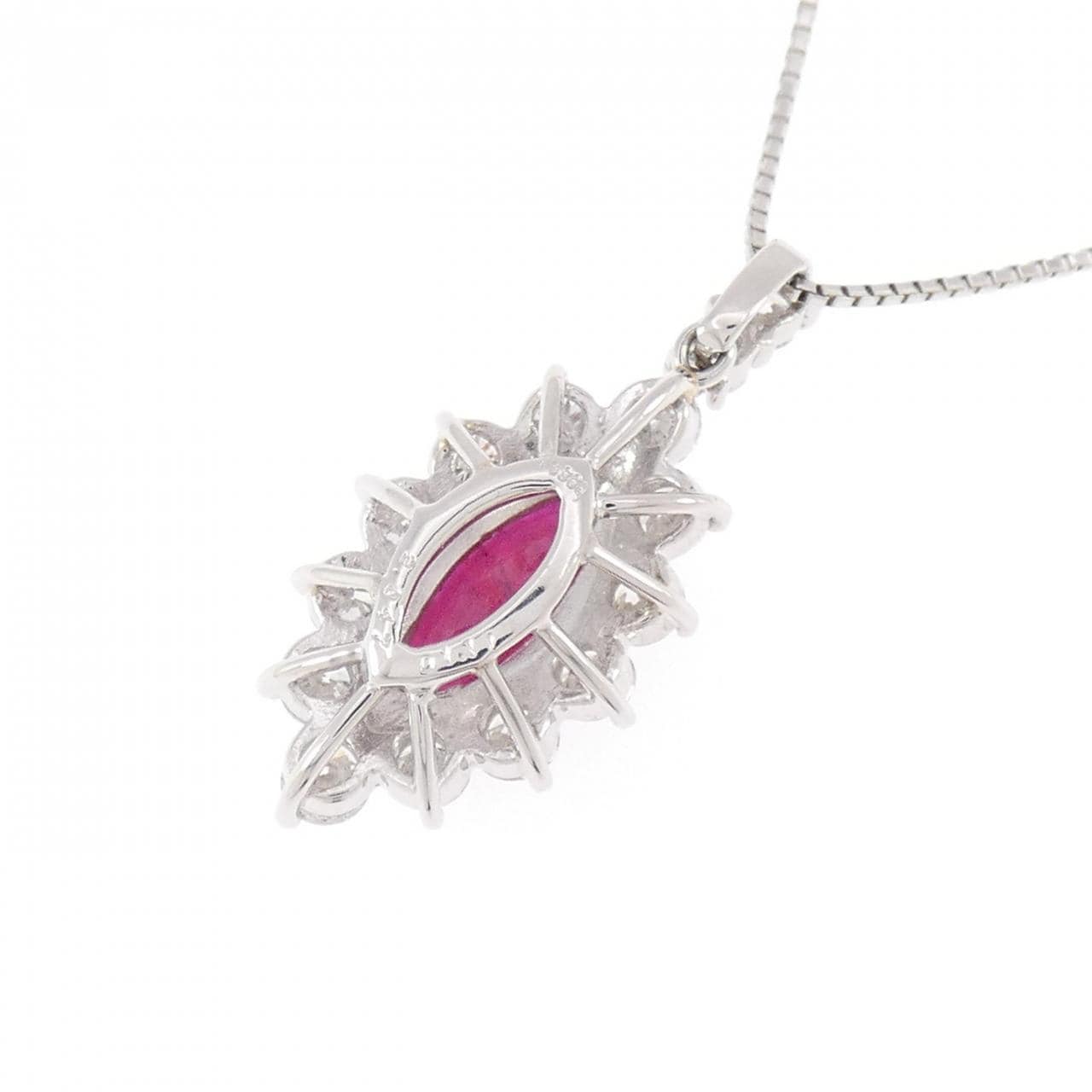 PT900/PT850 ルビー ネックレス 2.047CT ビルマ産