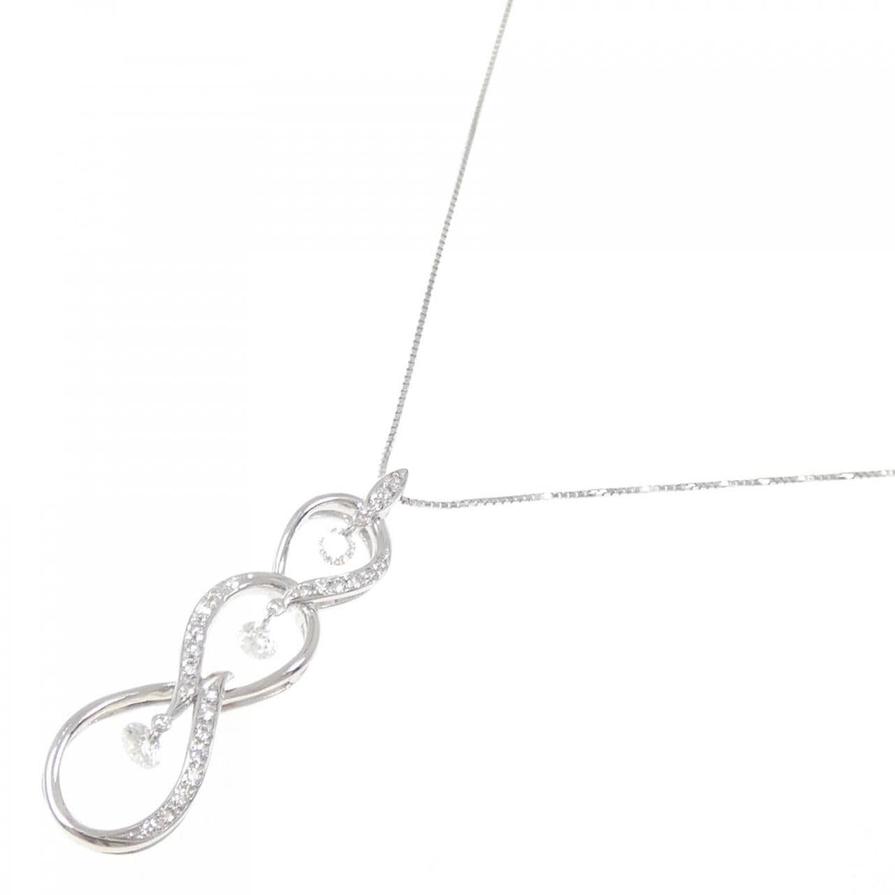 K18WG ダイヤモンド ネックレス 0.70CT