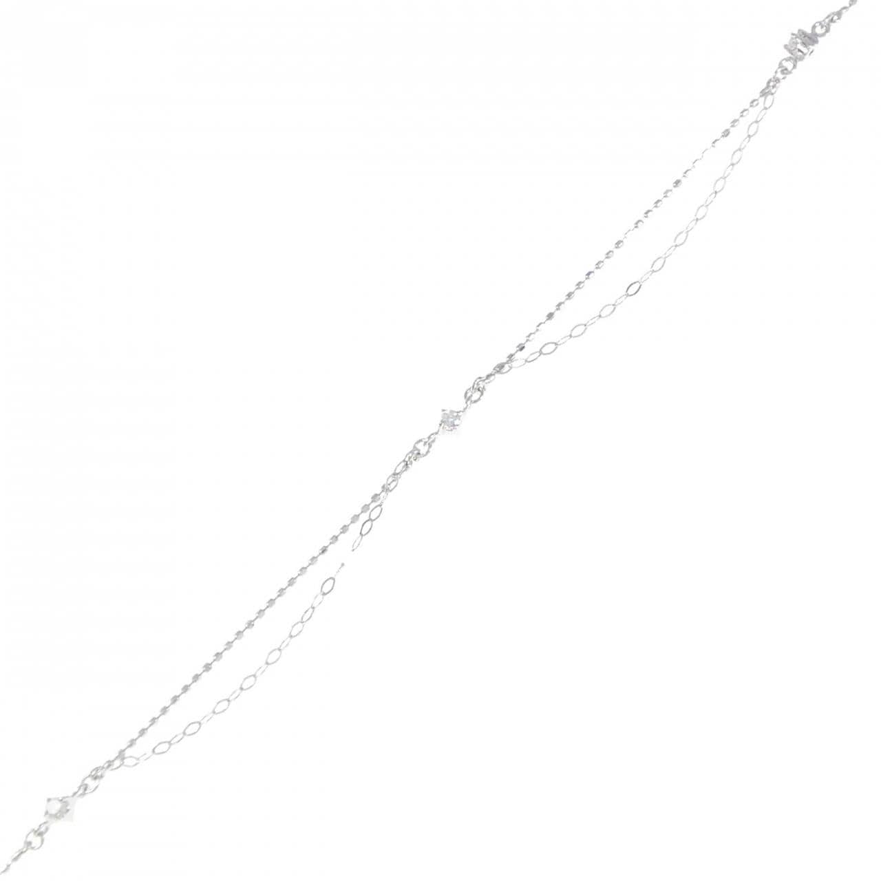 K18WG ダイヤモンド ブレスレット 0.10CT