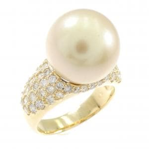 K18YG 白蝶パール リング 12.8mm