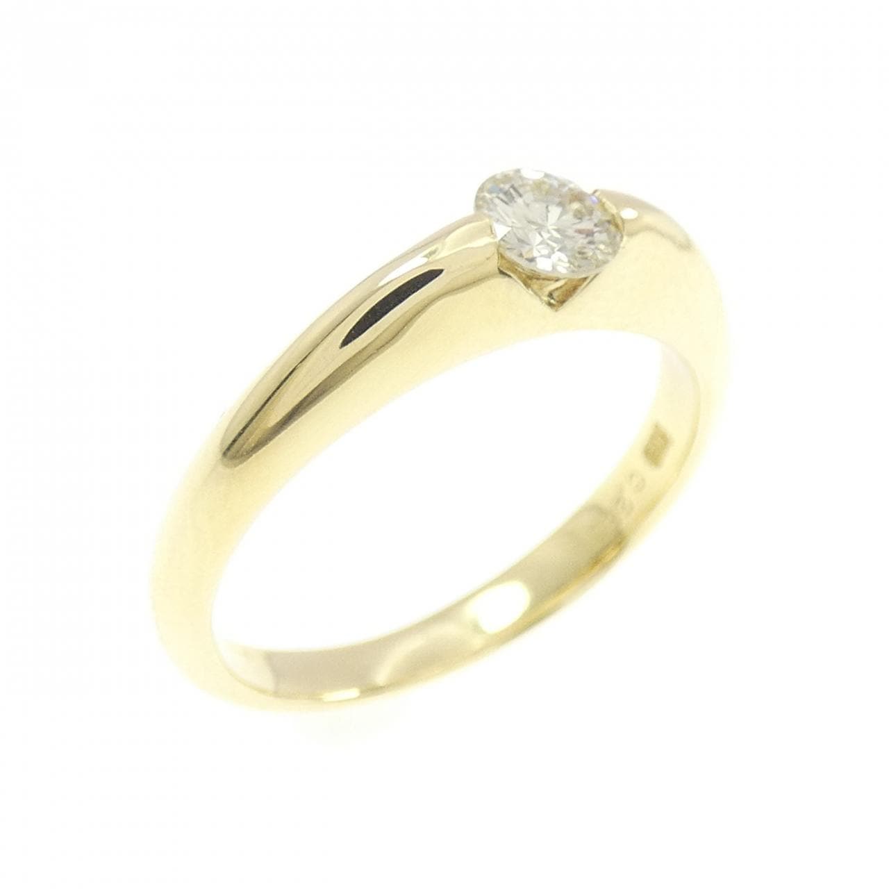 K18YG ソリティア ダイヤモンド リング 0.230CT