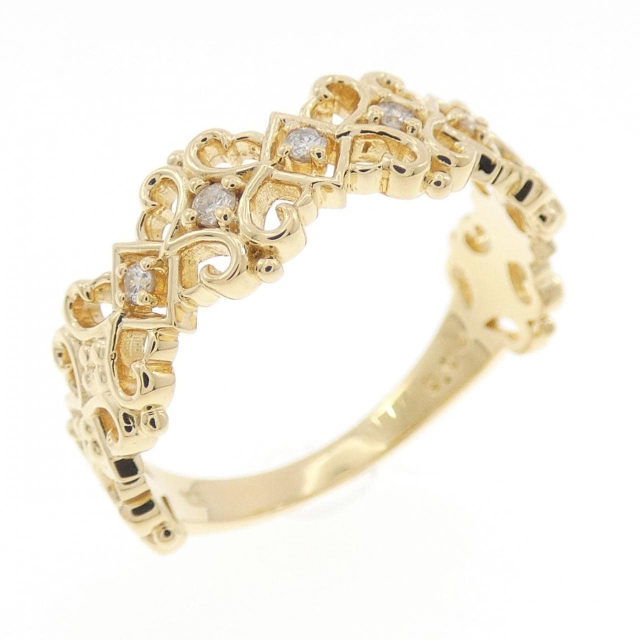 K18YG ダイヤモンド リング 0.04CT
