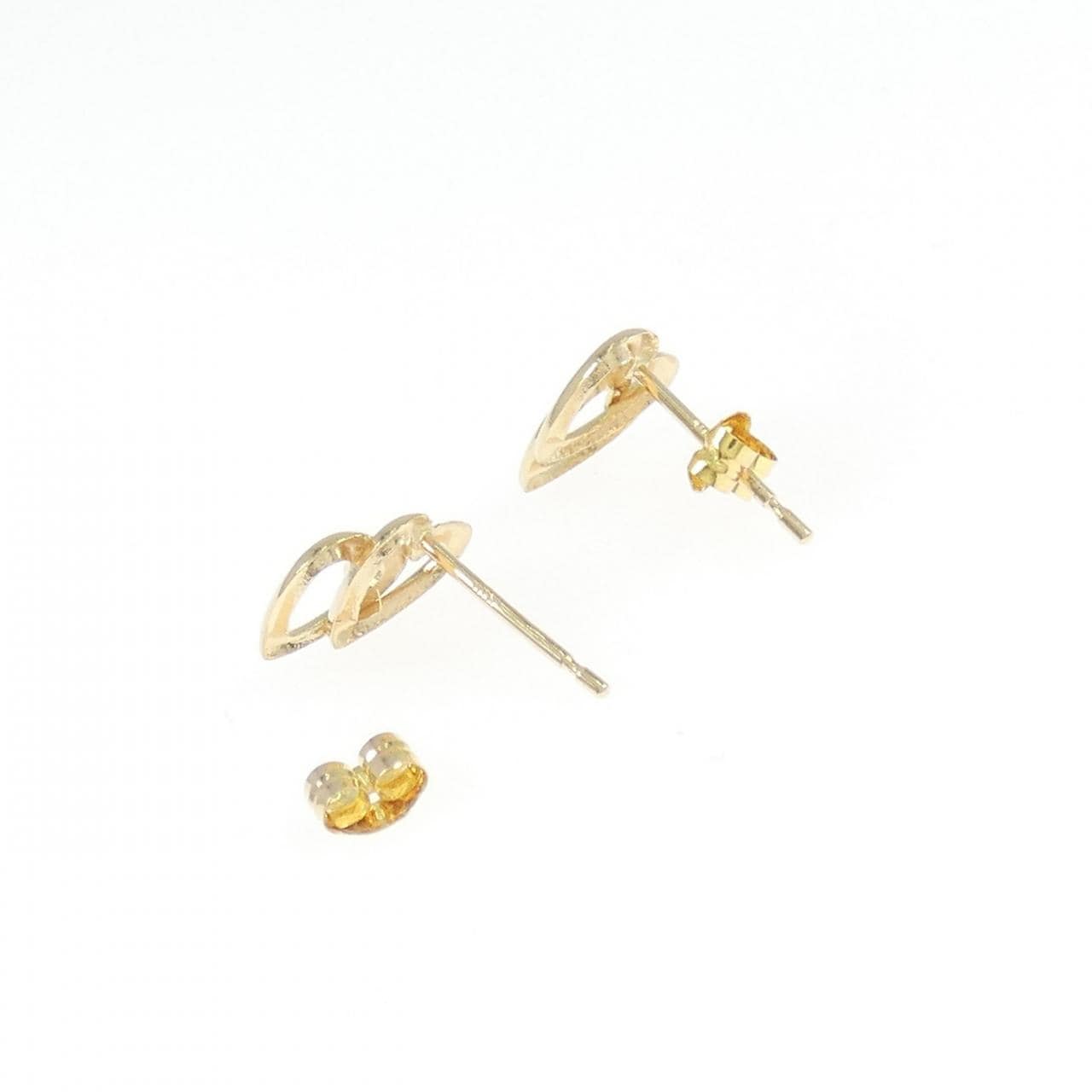 K18YG ハート ピアス