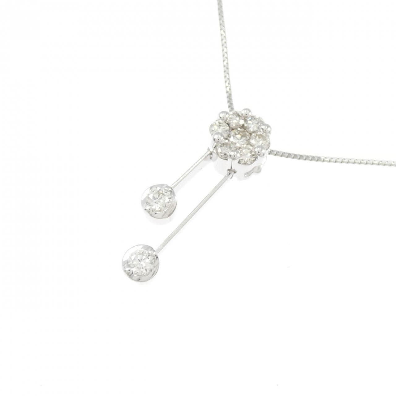 K18WG ダイヤモンド ネックレス 0.30CT