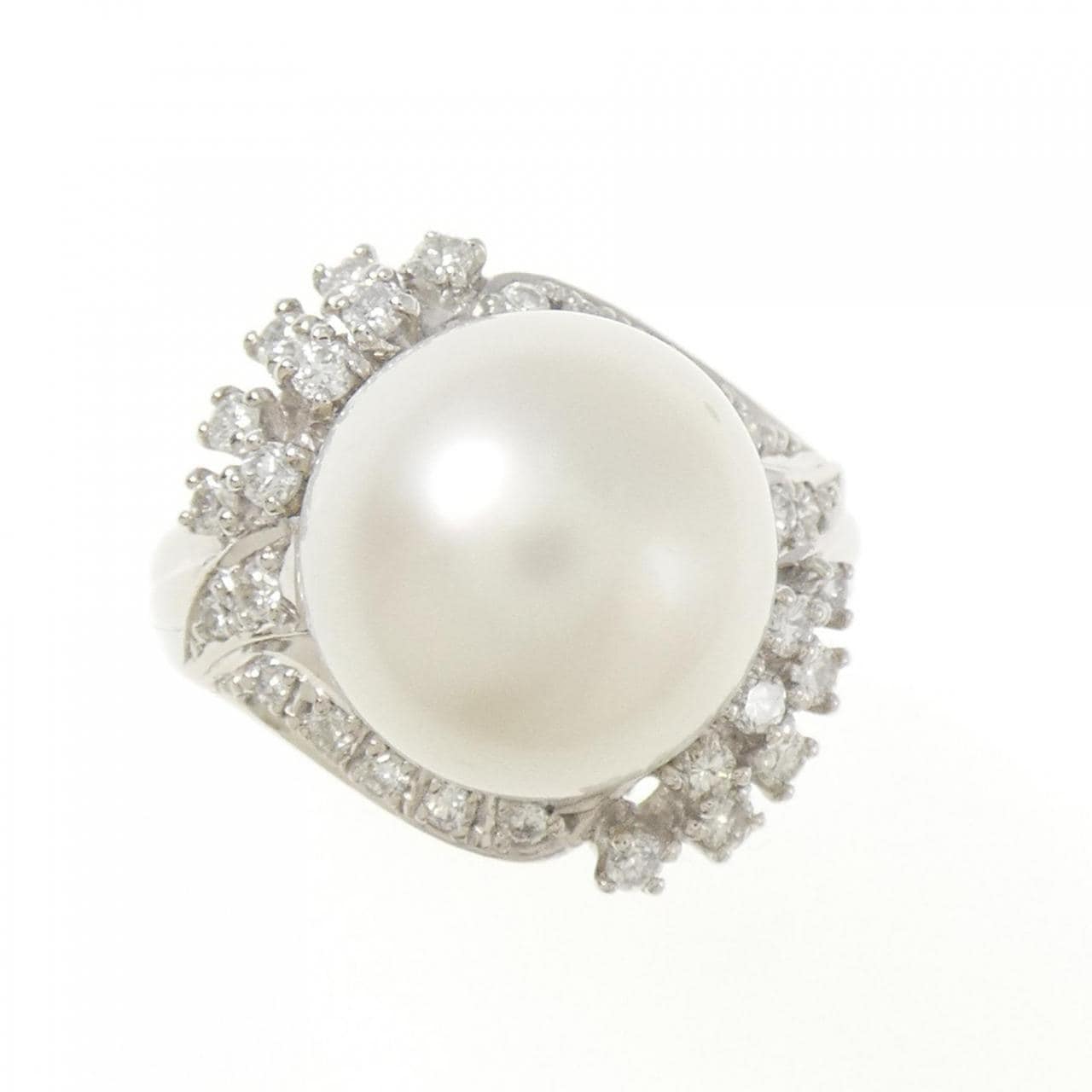 PT900 白蝶パール リング 11.9mm