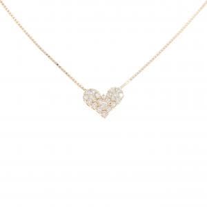 K18PG ハート ダイヤモンド ネックレス 0.30CT