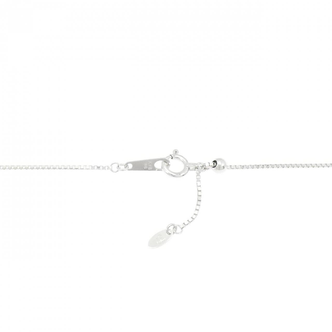 750WG/K18WG クロス ダイヤモンド ネックレス 0.32CT