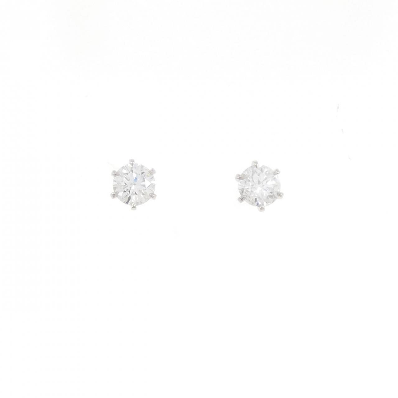 【リメイク】PT900/ST ダイヤモンド ピアス 0.512CT 0.517CT D SI2 VG