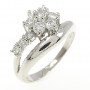 PT900 フラワー ダイヤモンド リング 0.50CT