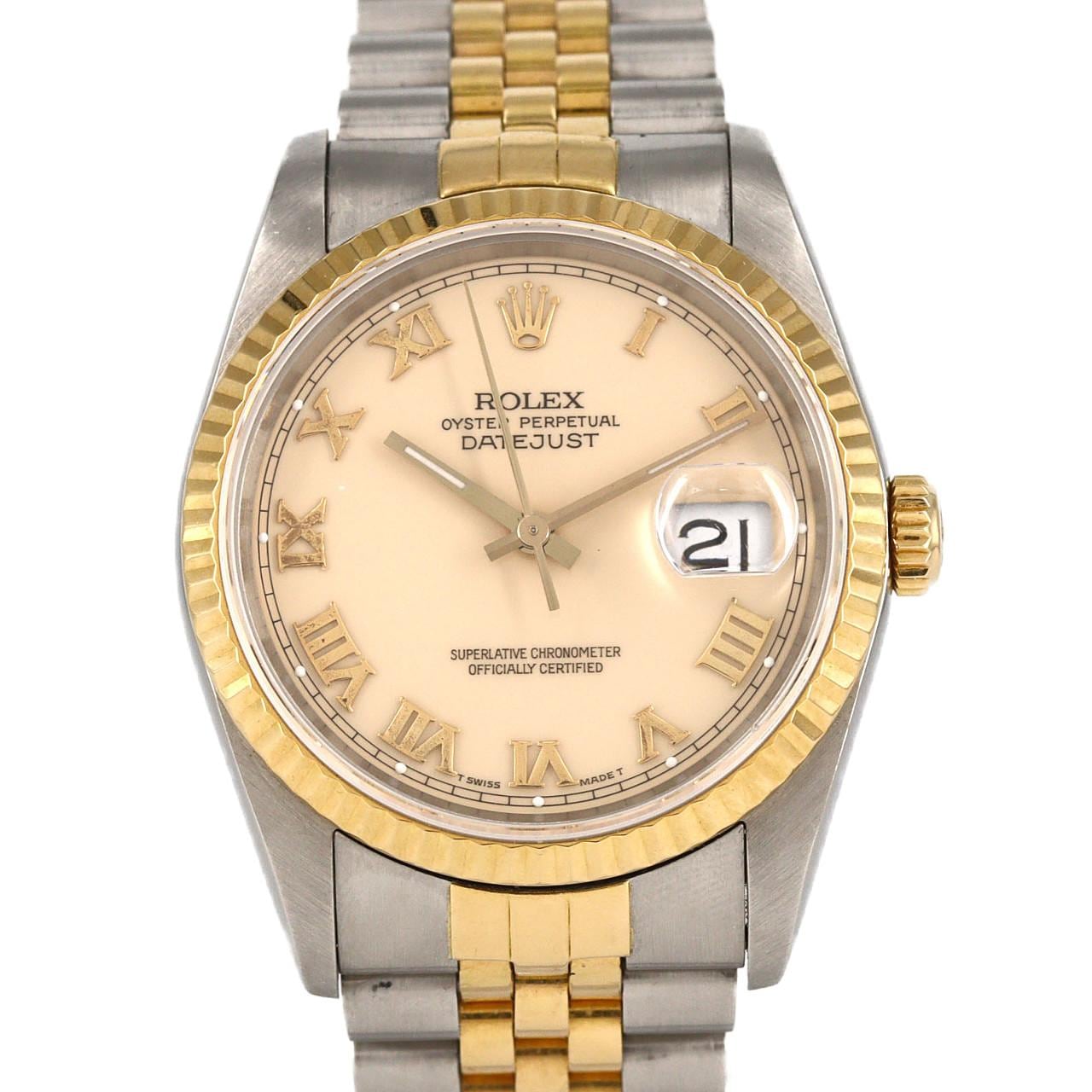 【ノーメンテナンス特価】ロレックス デイトジャスト 16233 SSxYG 自動巻 E番