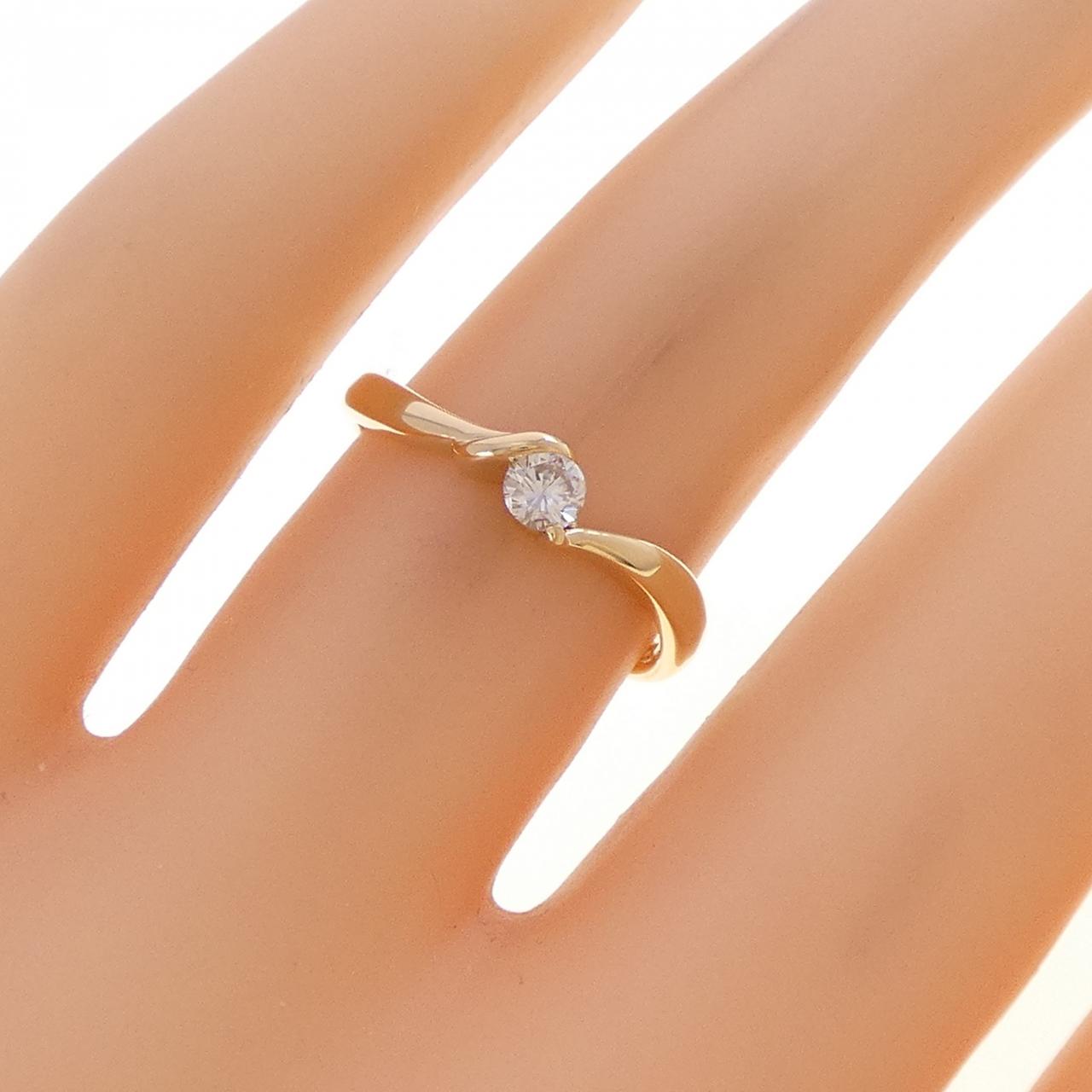 K18YG ダイヤモンド リング 0.12CT