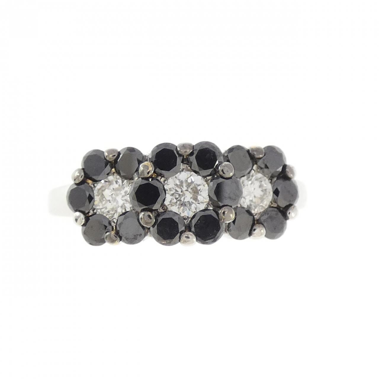 K18WG フラワー ダイヤモンド リング 1.00CT