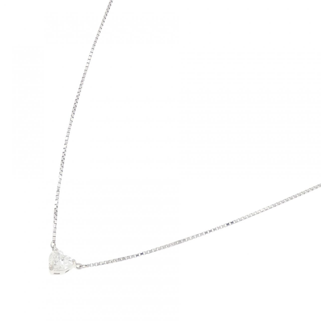 PT900/PT850 ハート ダイヤモンド ネックレス 0.324CT