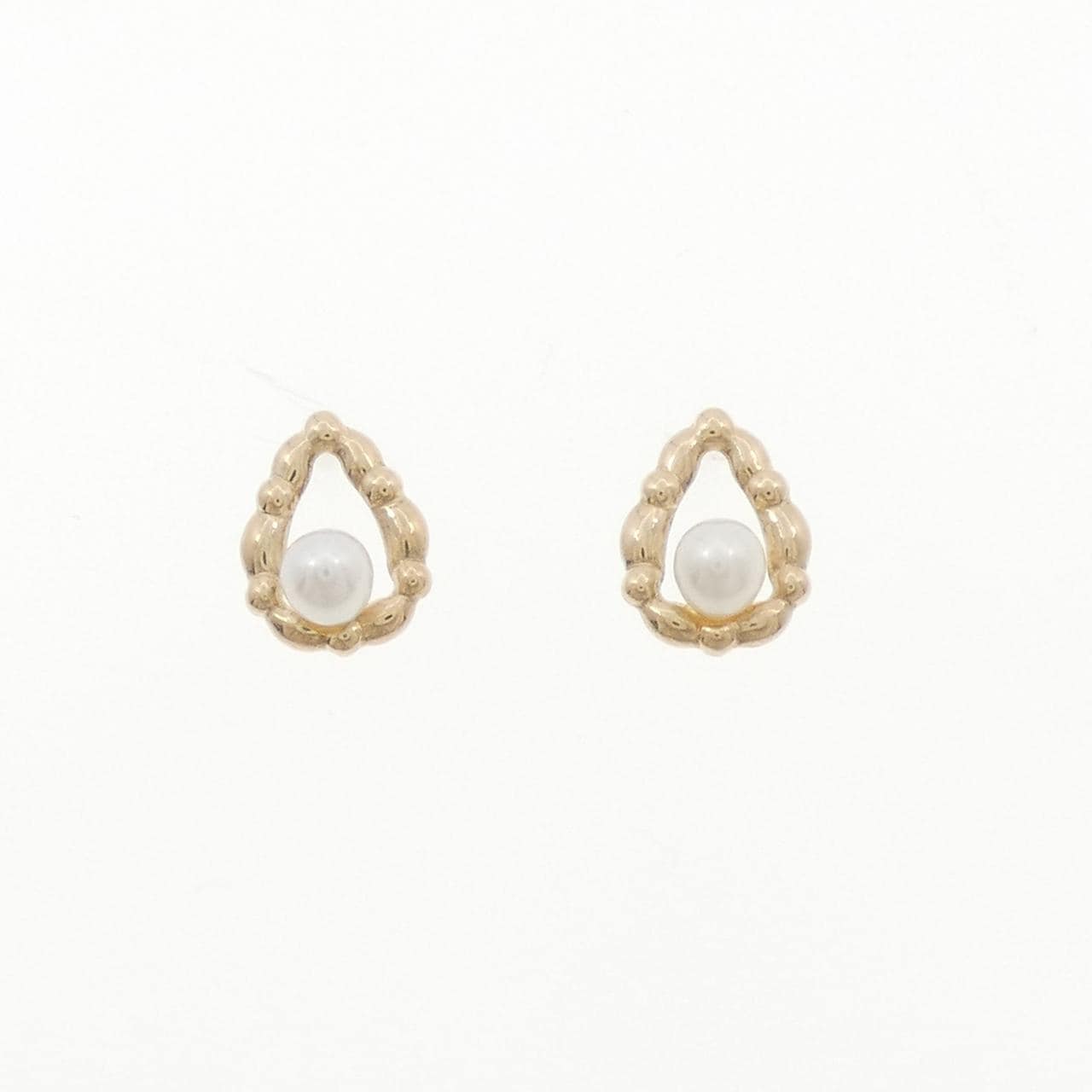 K10YG 淡水パール ピアス 3.5mm