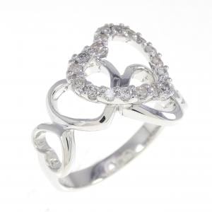 K18WG ハート ダイヤモンド リング 0.30CT