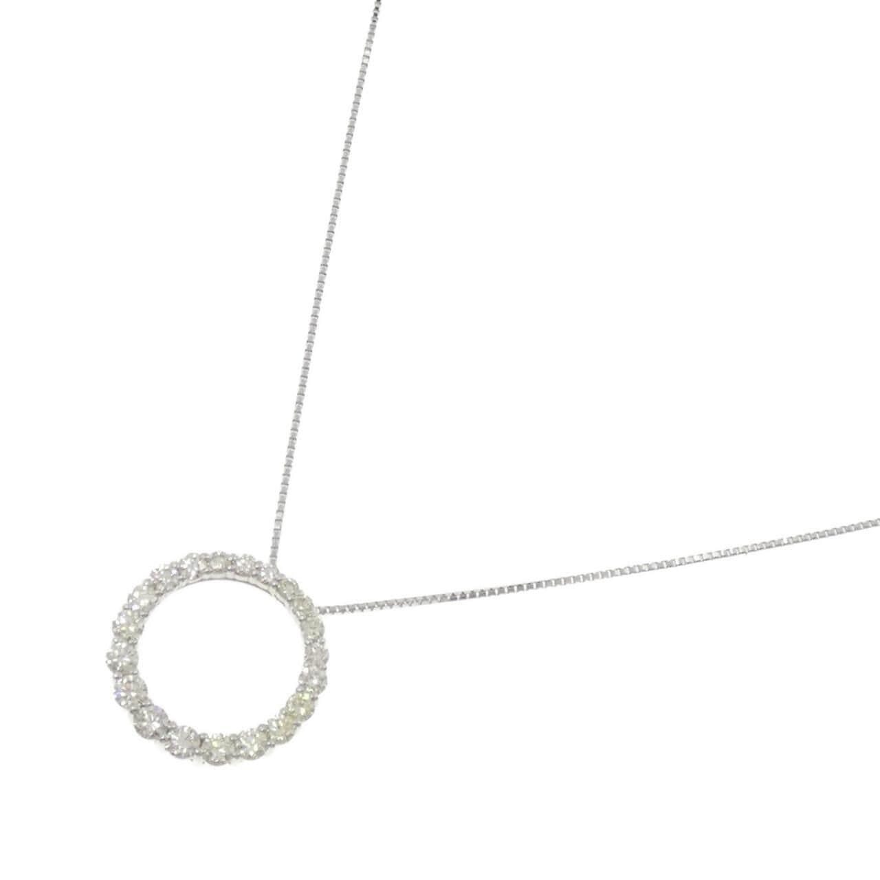 K18WG ダイヤモンド ネックレス 0.80CT