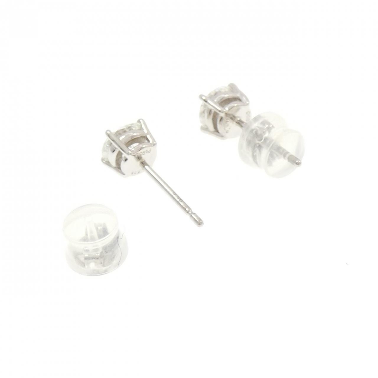 PT950/PT900 ダイヤモンド ピアス 0.503CT 0.511CT H SI2 3EXT