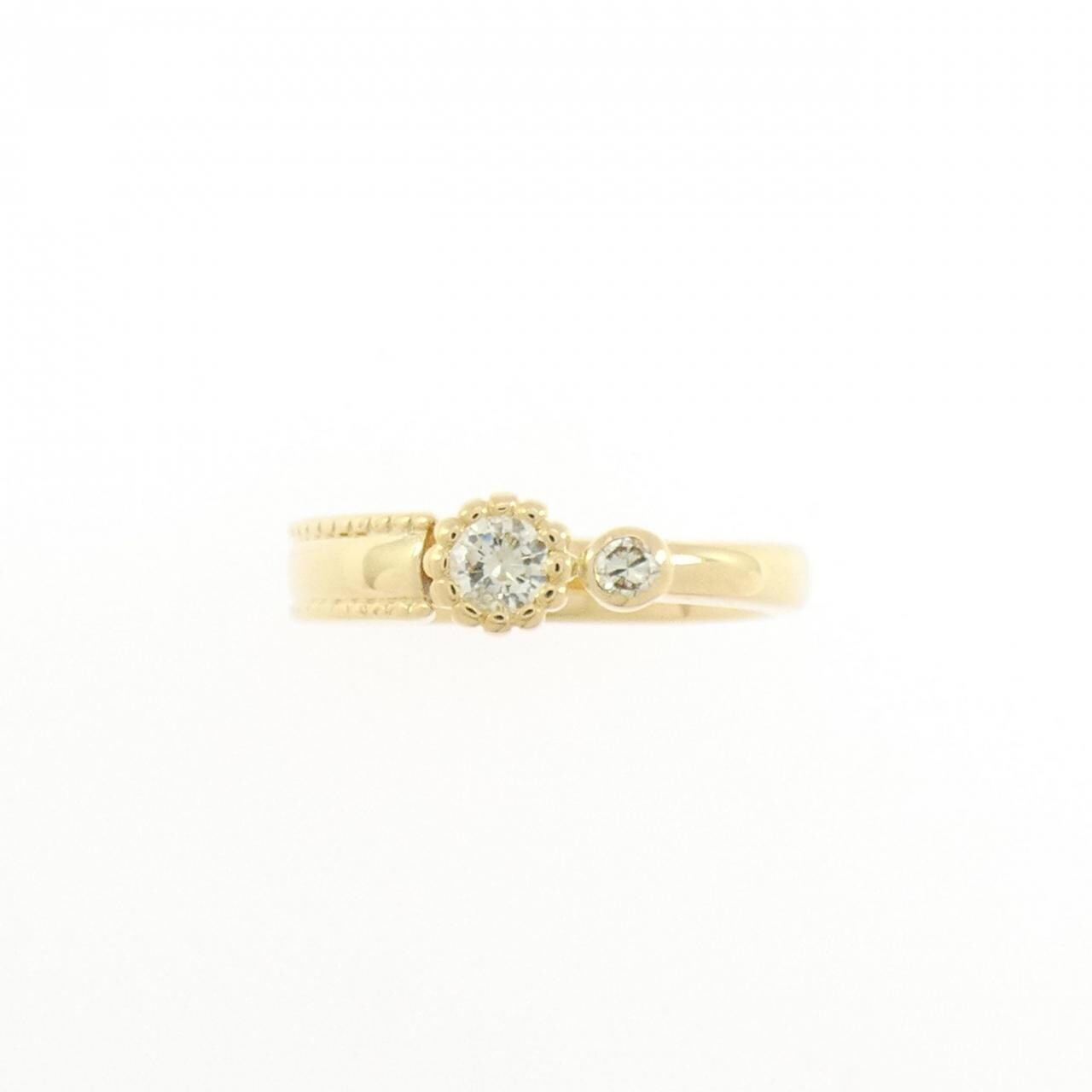 K18YG ダイヤモンド ピンキーリング 0.15CT