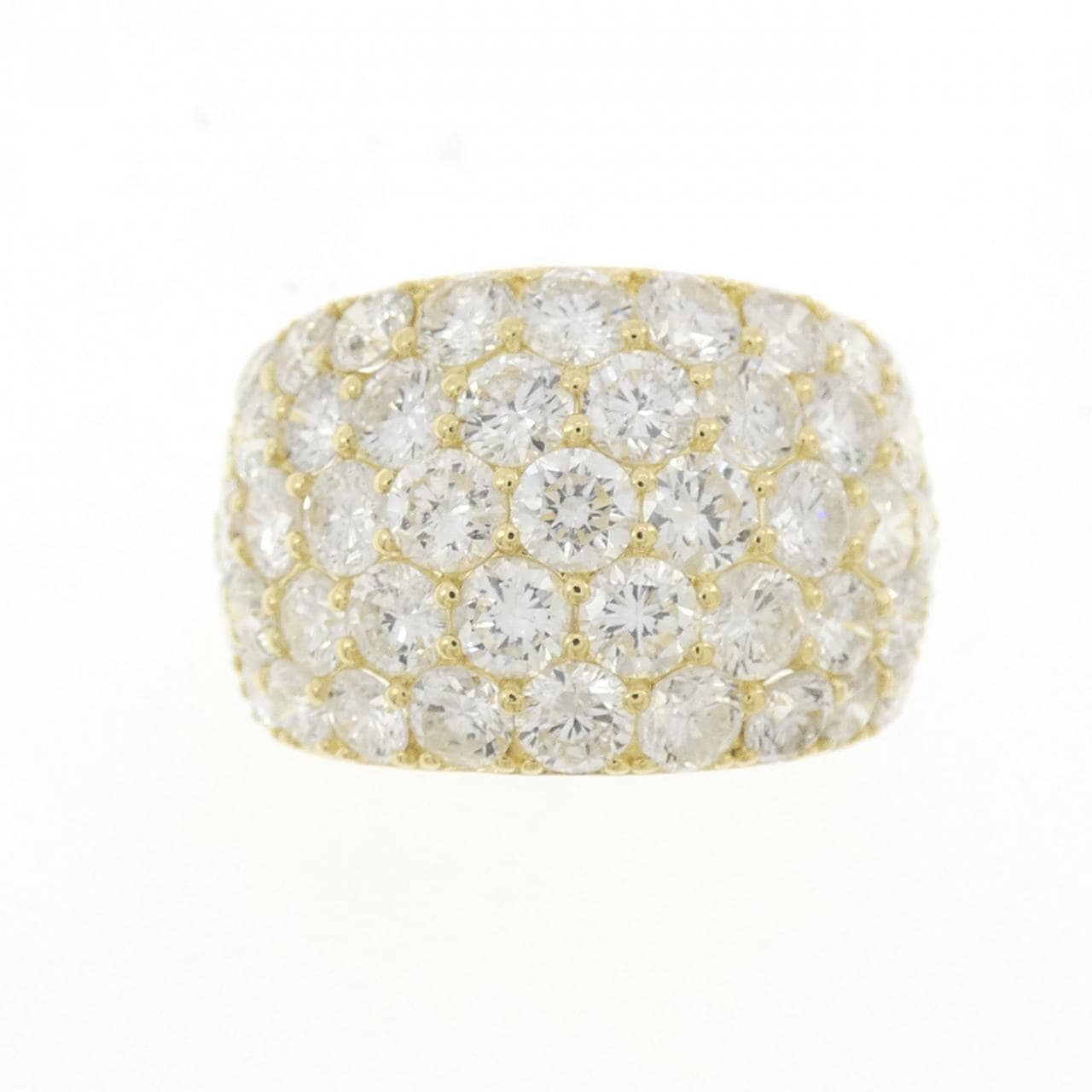 K18YG パヴェ ダイヤモンド リング 5.29CT