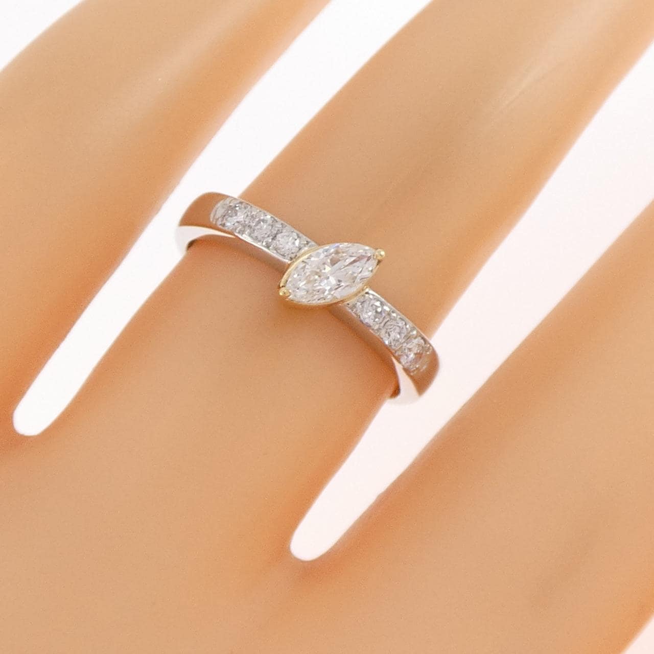 PT900/K18YG ダイヤモンド リング 0.22CT