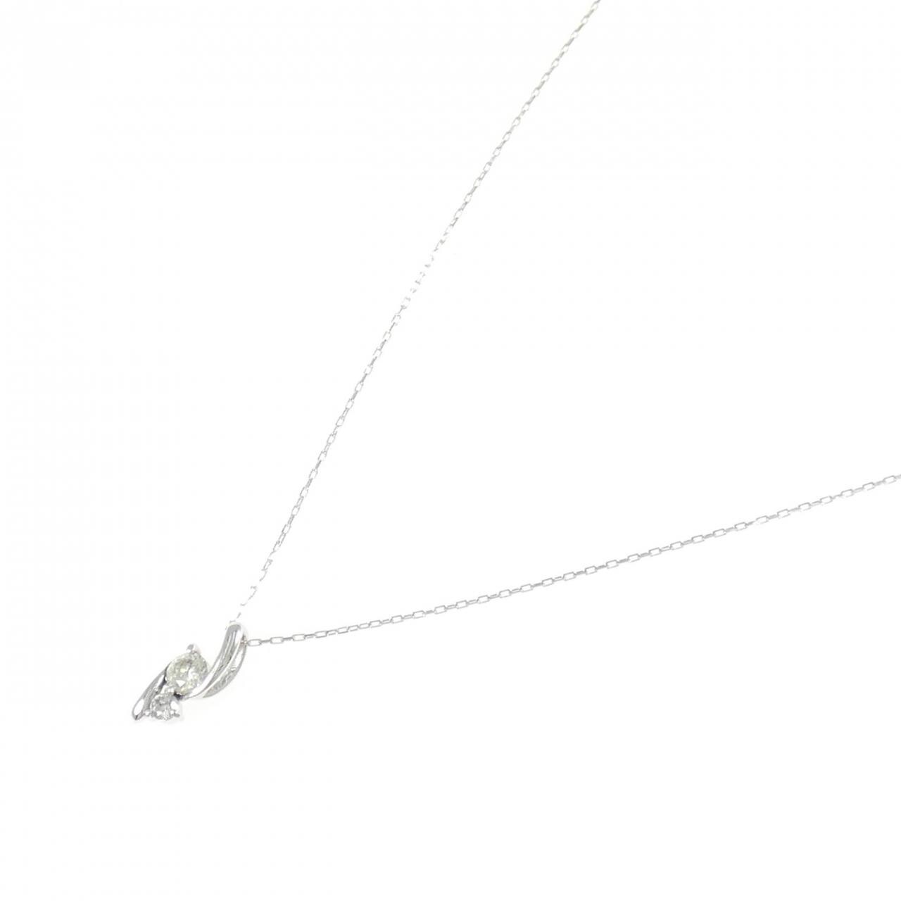 K10WG ダイヤモンド ネックレス 0.15CT