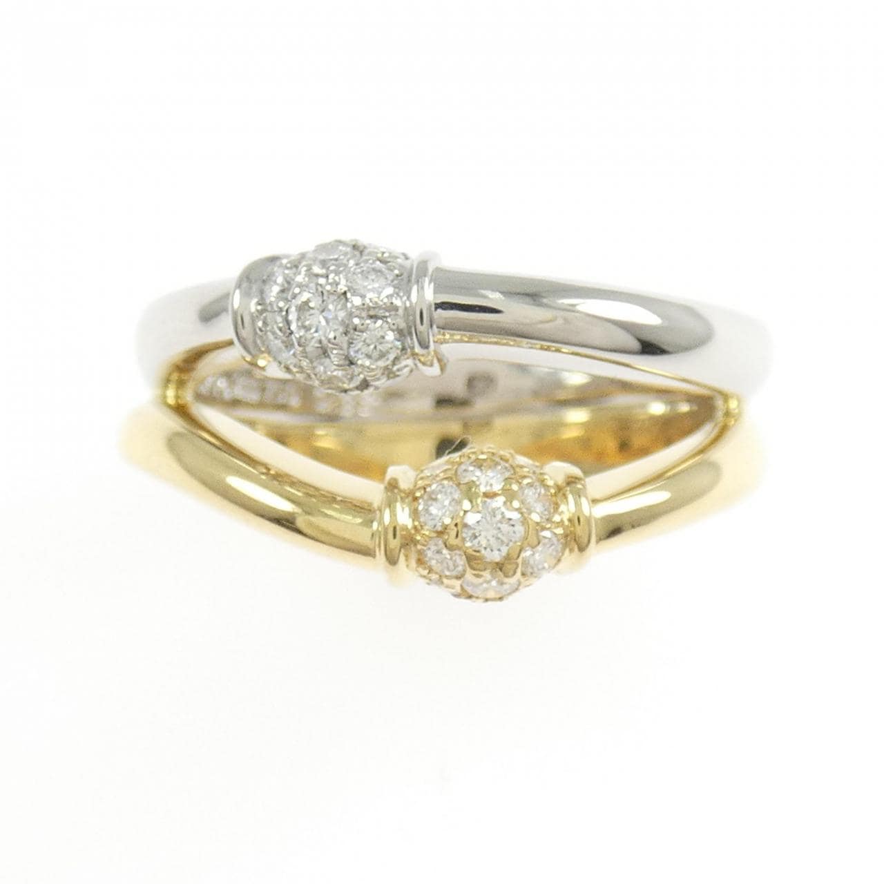 750YG/PT900 ダイヤモンド リング 0.32CT