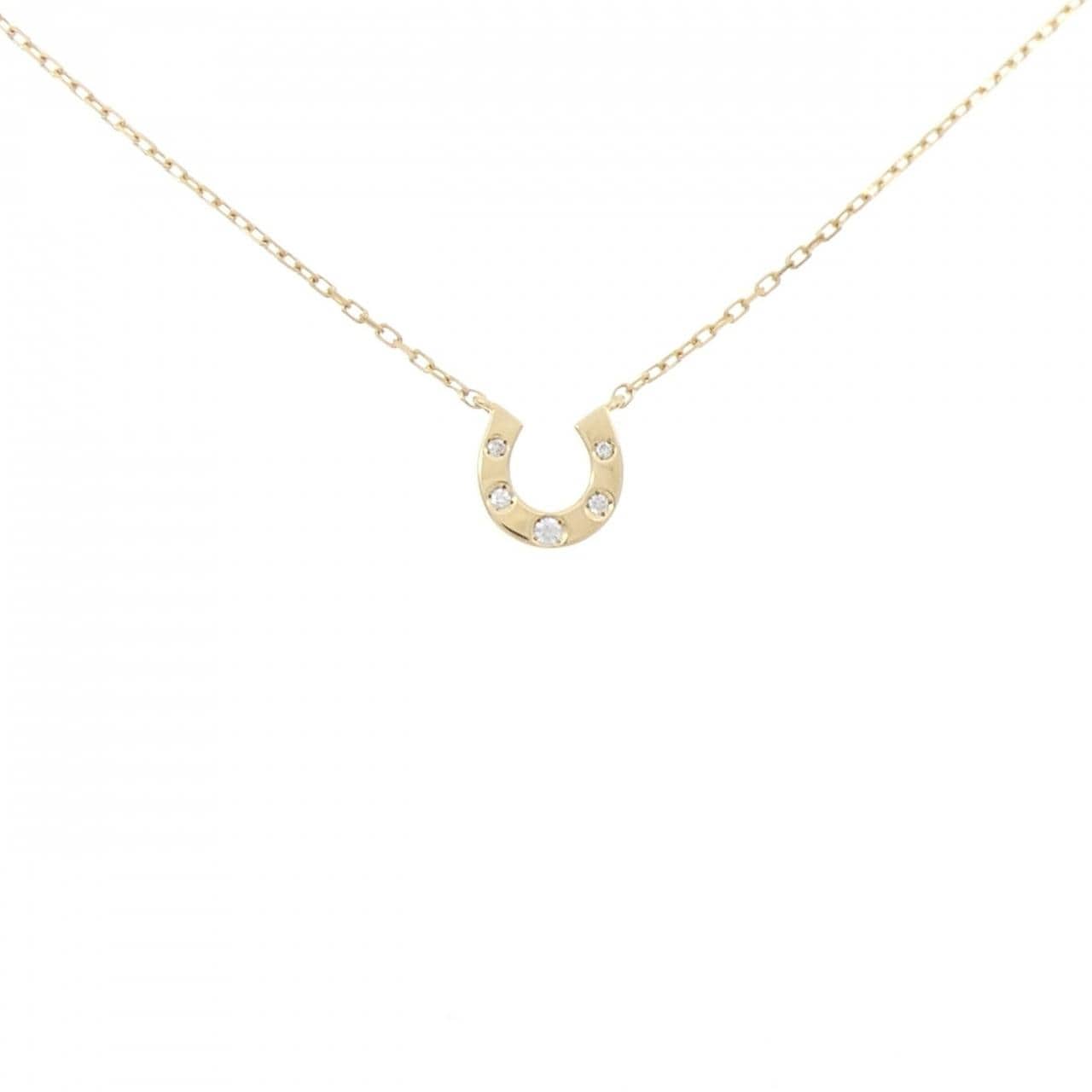 エテ ホースシュー ダイヤモンド ネックレス 0.04CT