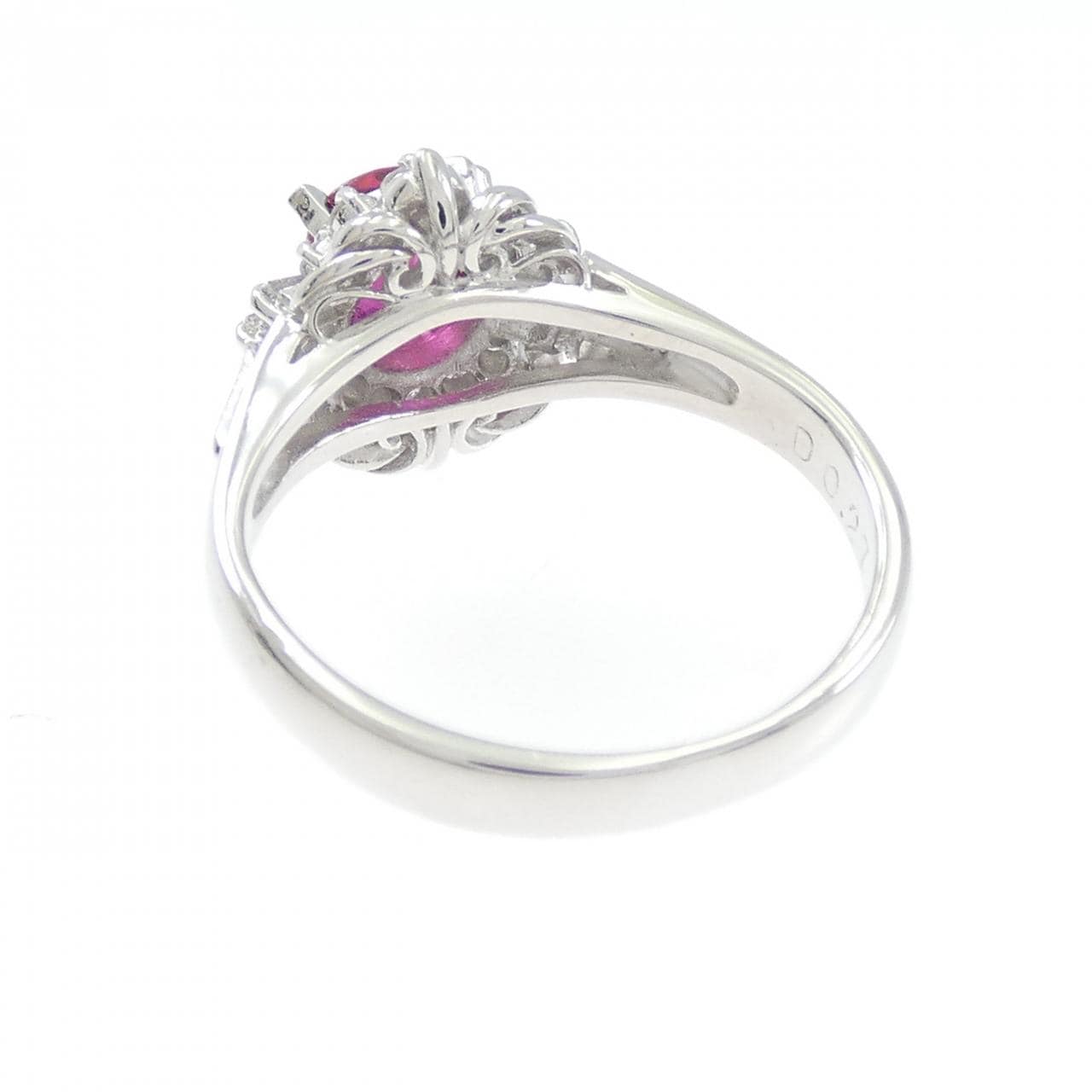 PT900 ルビー リング 0.55CT