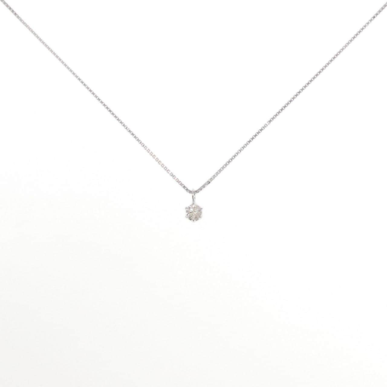 K10WG solitaire Diamond necklace 0.07CT