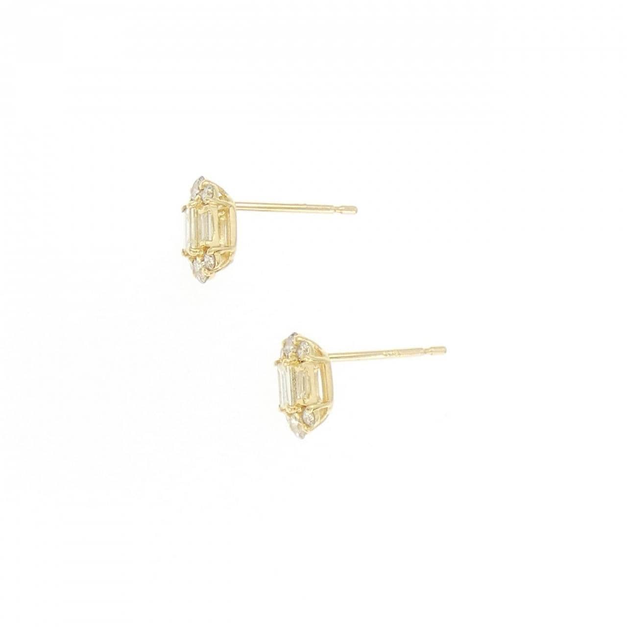 [BRAND NEW] K18YG Diamond earrings 0.40CT