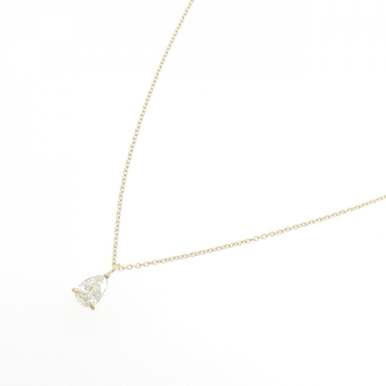 【リメイク】K18YG ダイヤモンド ネックレス 0.381CT J VVS2 ペアシェイプ