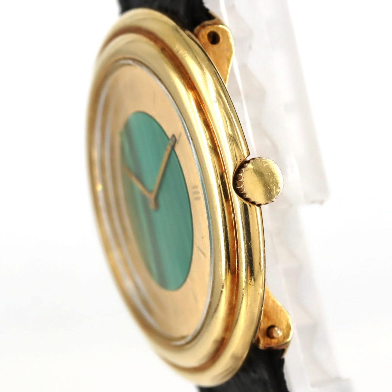 ブシュロン ラウンドケース マラカイト YG YG 手巻