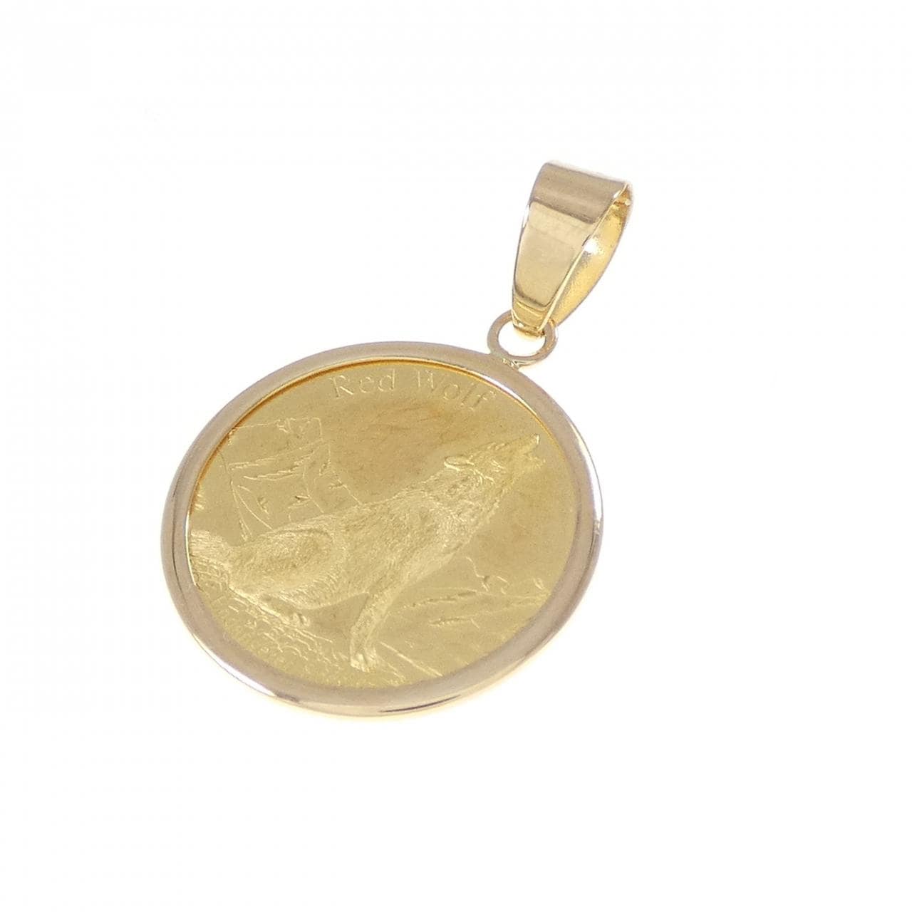 K18YG(枠) コイン ペンダント