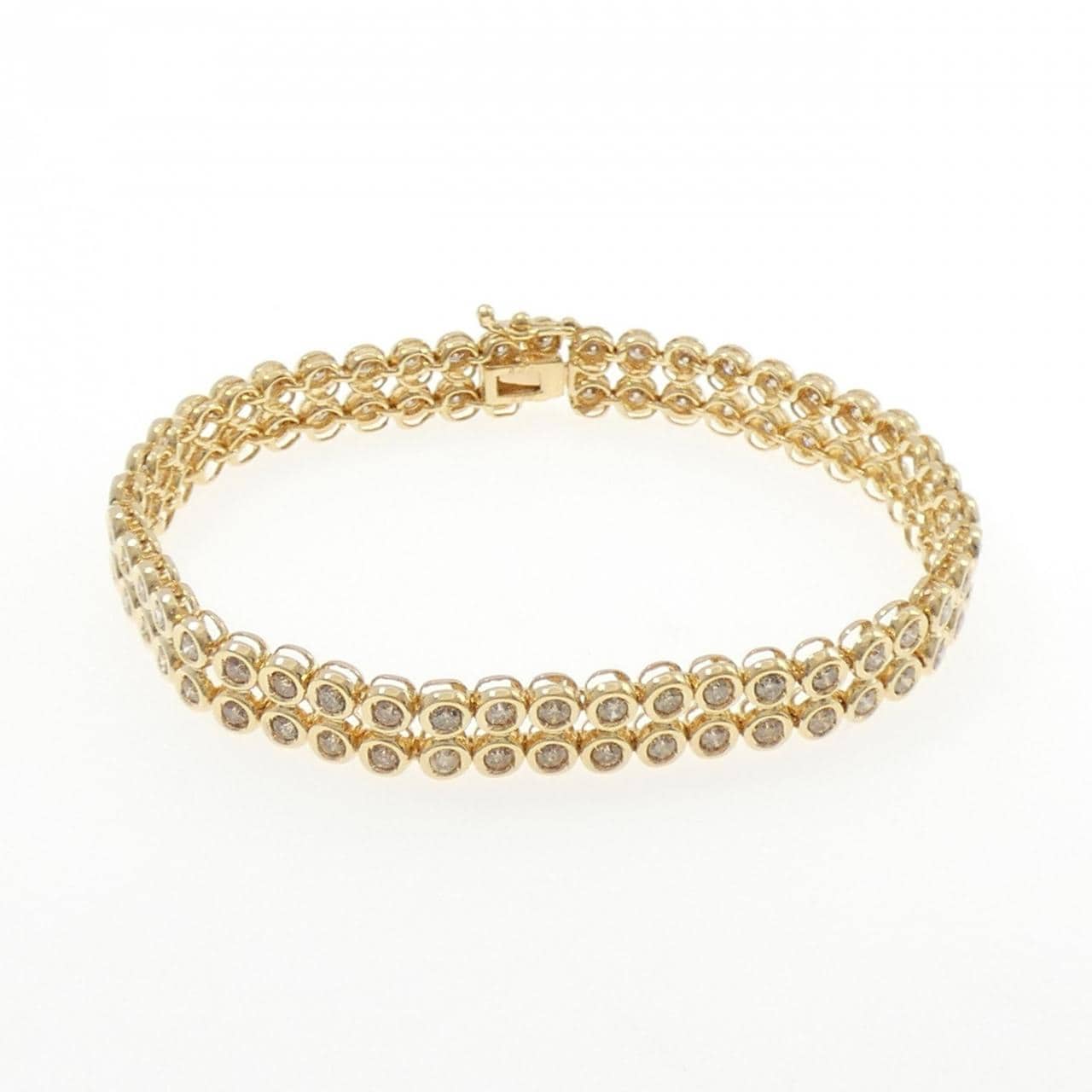 K18YG ダイヤモンド ブレスレット 4.00CT