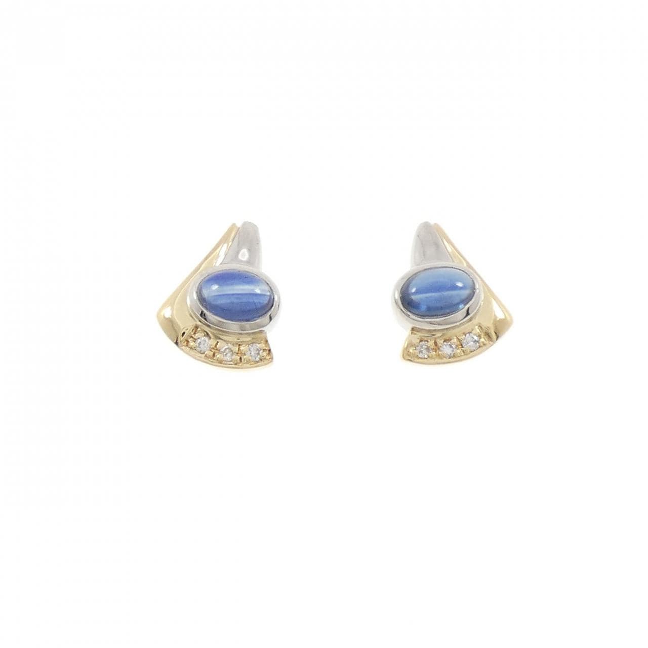 PT850/K18YG サファイヤ ピアス 1.64CT