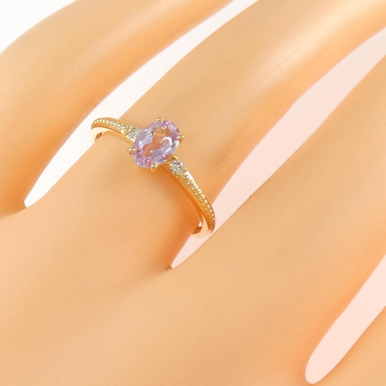 K18YG インペリアルトパーズ リング 0.5CT