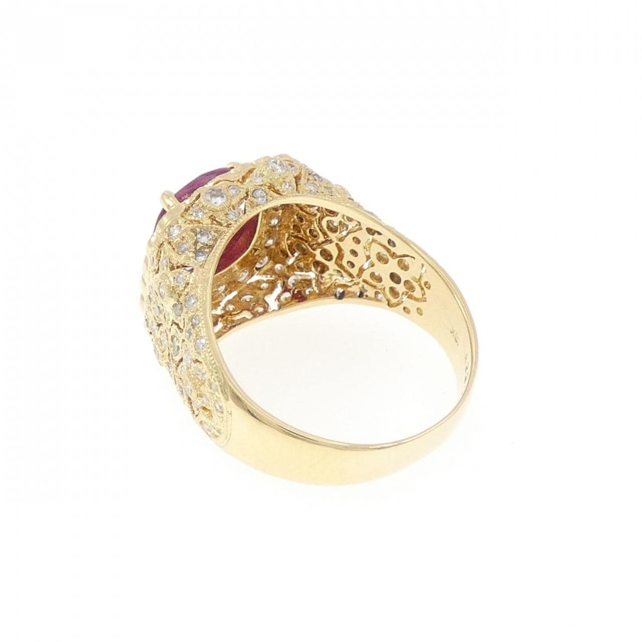 18KYG ルビー リング 2.23CT